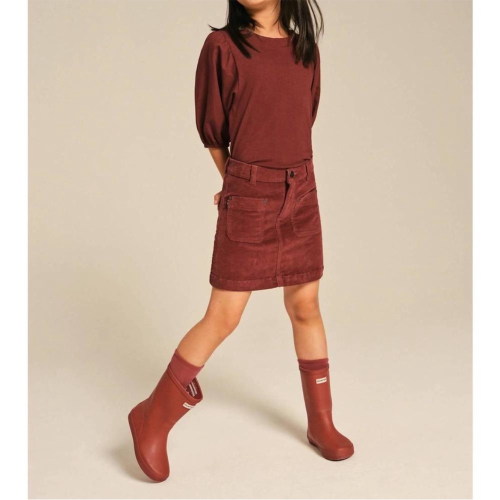 DL1961 - KIDS' Tween Girls Jenny Corduroy Mini Skirt in Paprika - Size 12